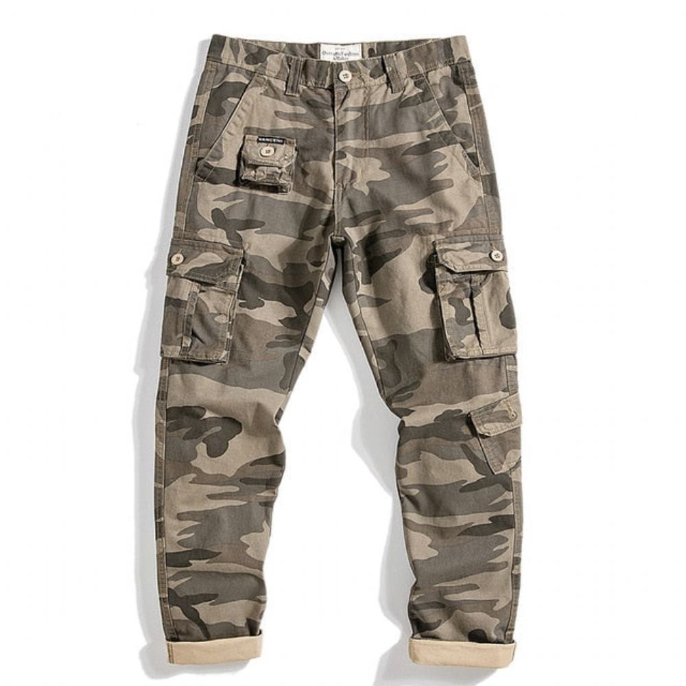 Designer Cotton Camo Cargo Pants