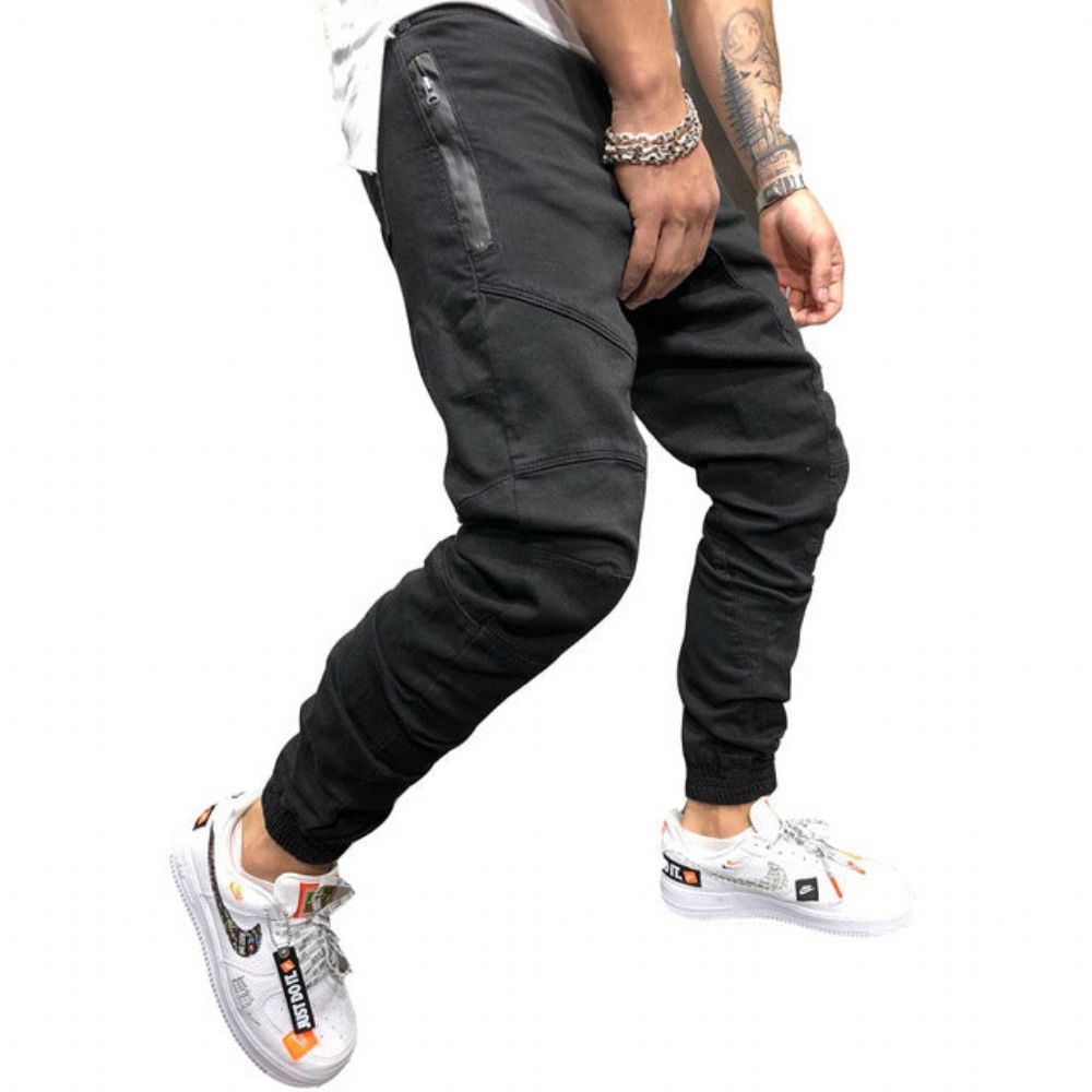 High Street Splicing Multi Pocket Joggers