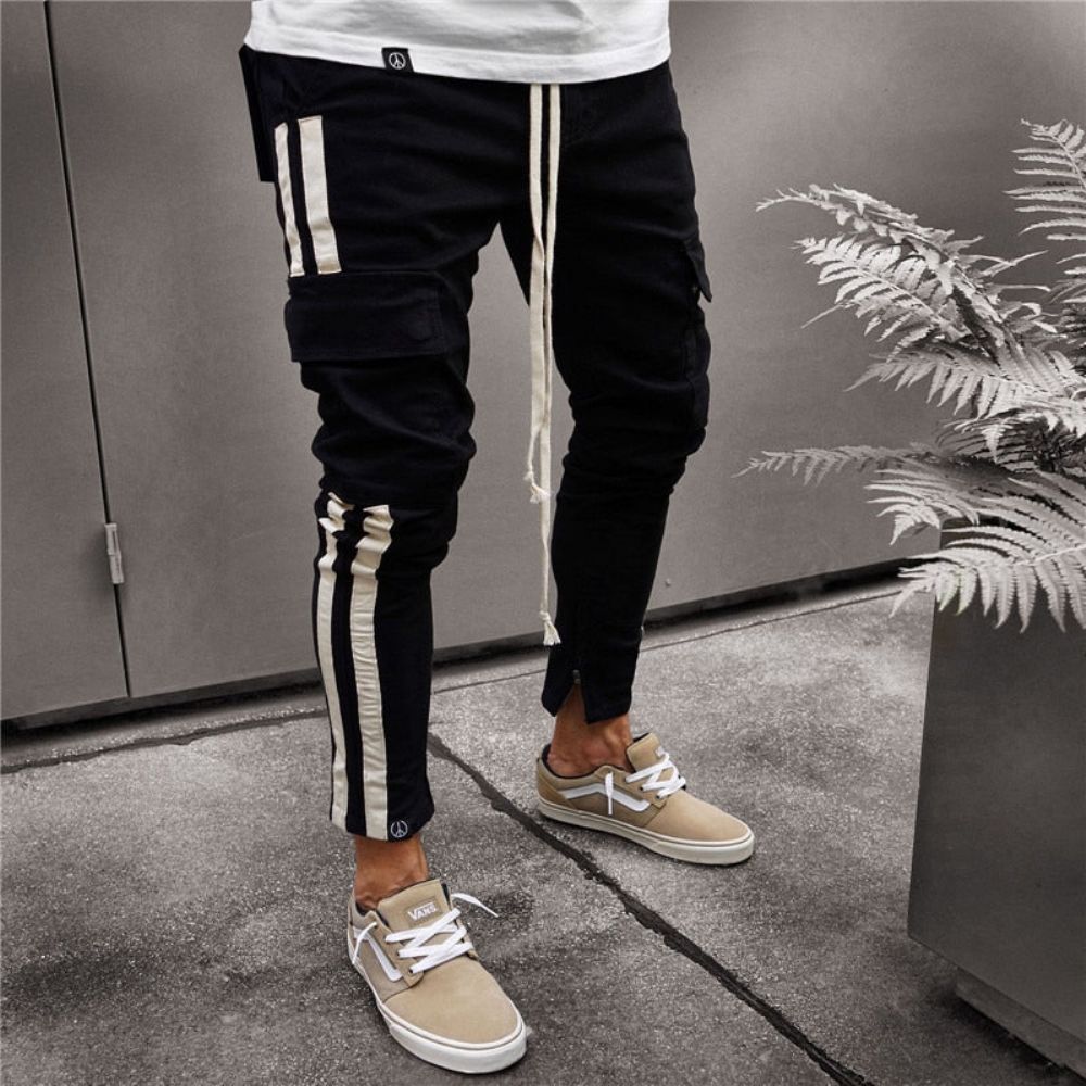 Side Stripe Camo Streetwear Joggers