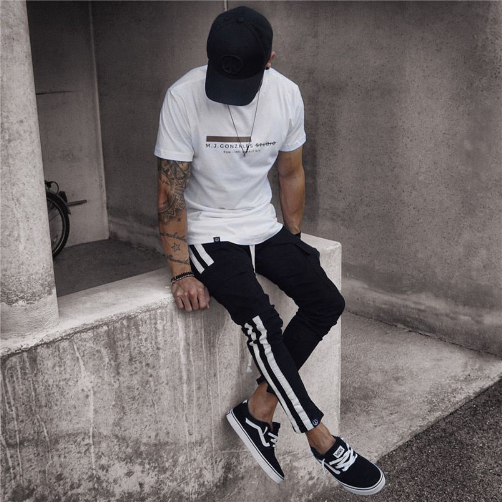 Side Stripe Camo Streetwear Joggers