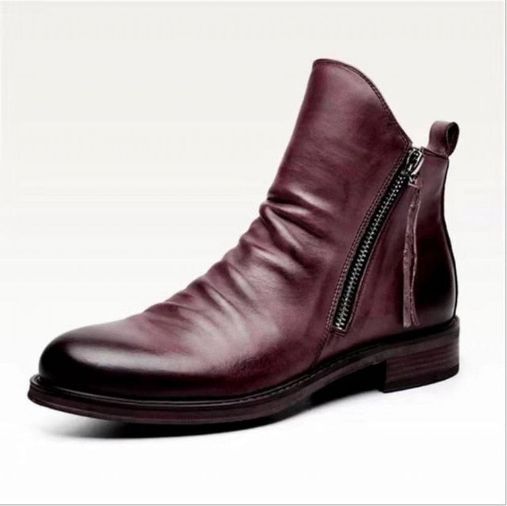 High-top Tassel Zip Pu-skinnstøvler