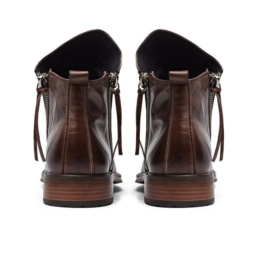 High-top Tassel Zip Pu-skinnstøvler