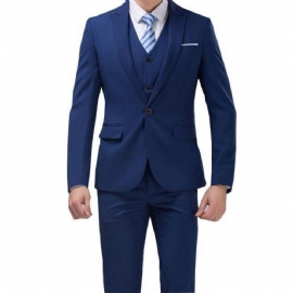 - Luksus Slim Fit 3-delers Dress (jakke + Vest + Bukser)