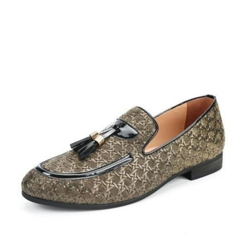 Elegante Flettede Loafers I Skinn