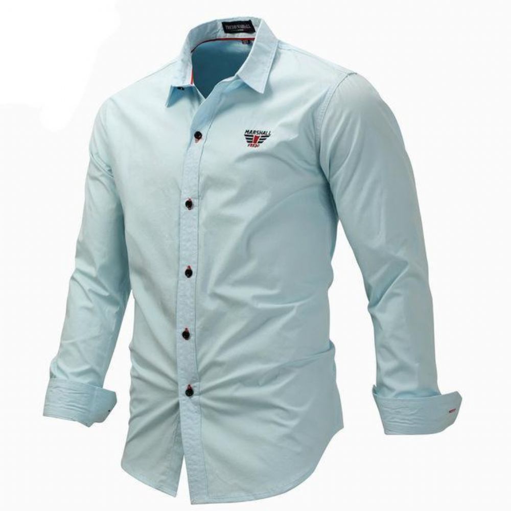 Solid Color Slim Fit Business Dress Shirt